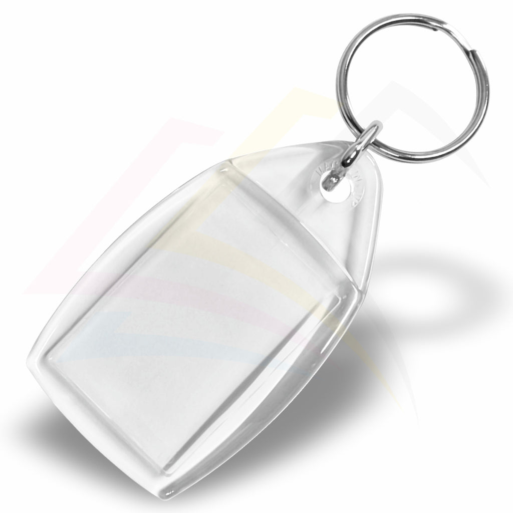 P4 Rectangular 35x24mm Photo Insert Acrylic Keyring - Blank