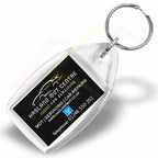 P4 Rectangular 35x24mm Photo Insert Acrylic Keyring - Printed Hasland MOT Centre