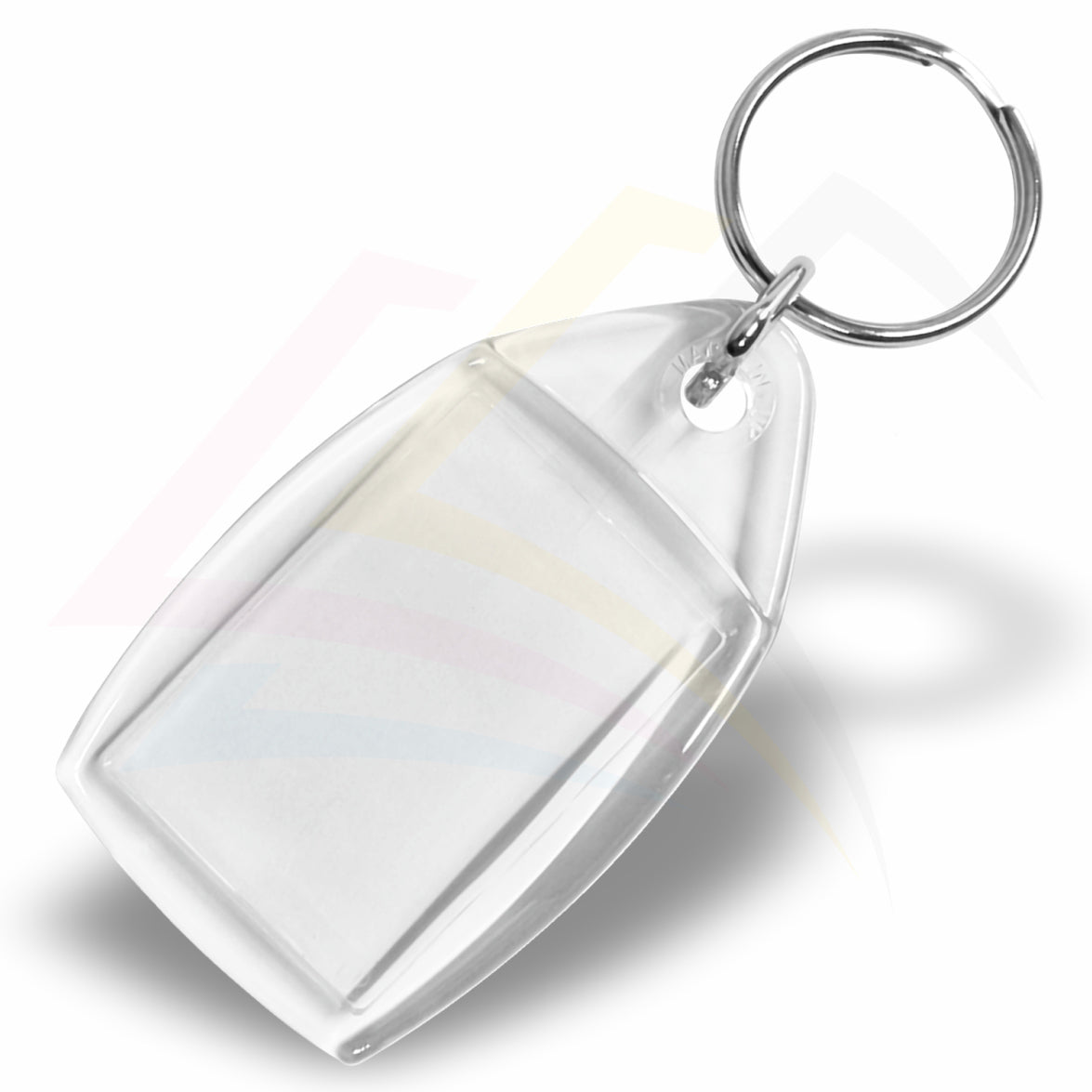 P5 Rectangular 35x24mm Photo Insert Acrylic Keyring - Blank or Printed - Pack of 250