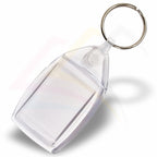P6 Rectangular 35x24mm Photo Insert Acrylic Keyring - Blank or Printed - Pack of 250