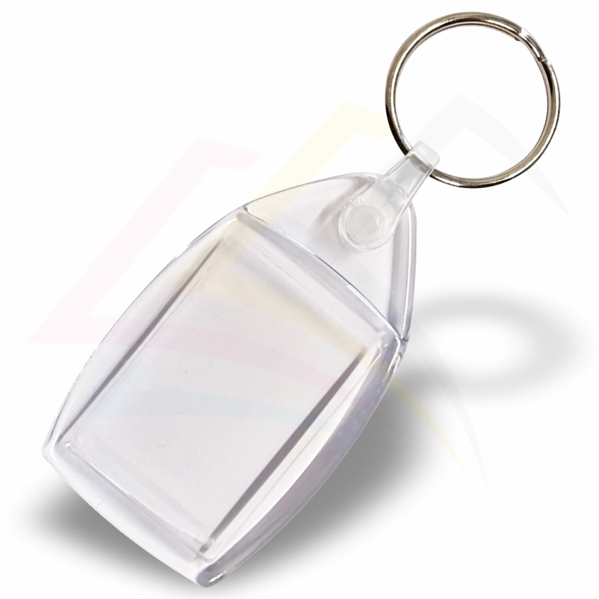 P6 Rectangular 35x24mm Photo Insert Acrylic Keyring - Blank or Printed - Pack of 250