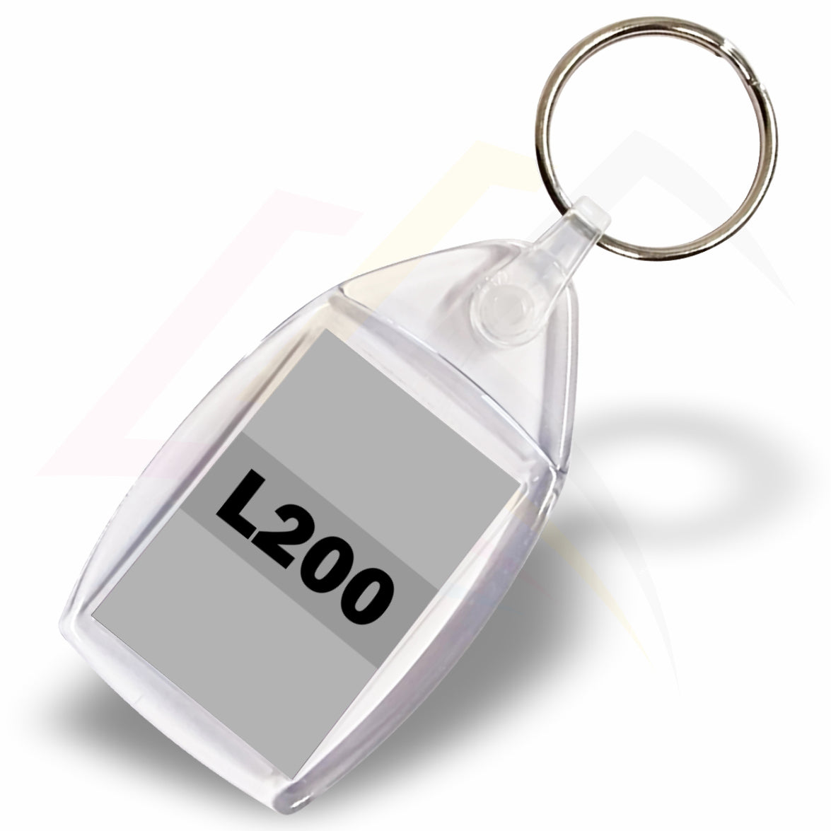 P6 Rectangular 35x24mm Photo Insert Acrylic Keyring - Blank or Printed - Pack of 250
