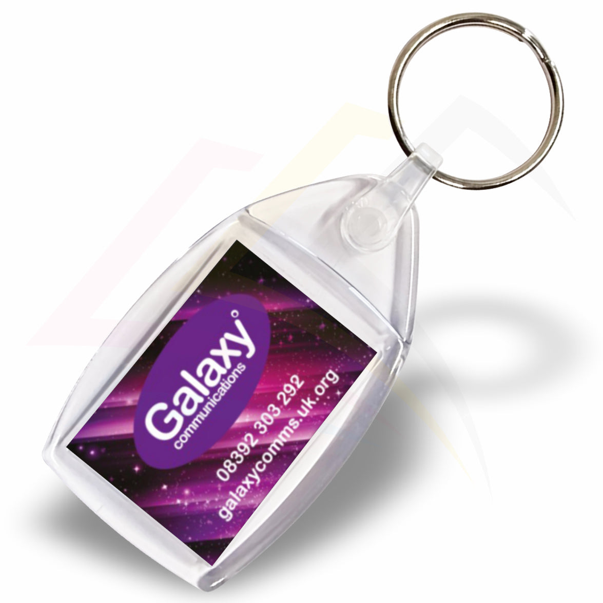P6 Rectangular 35x24mm Photo Insert Acrylic Keyring - Blank or Printed - Pack of 250