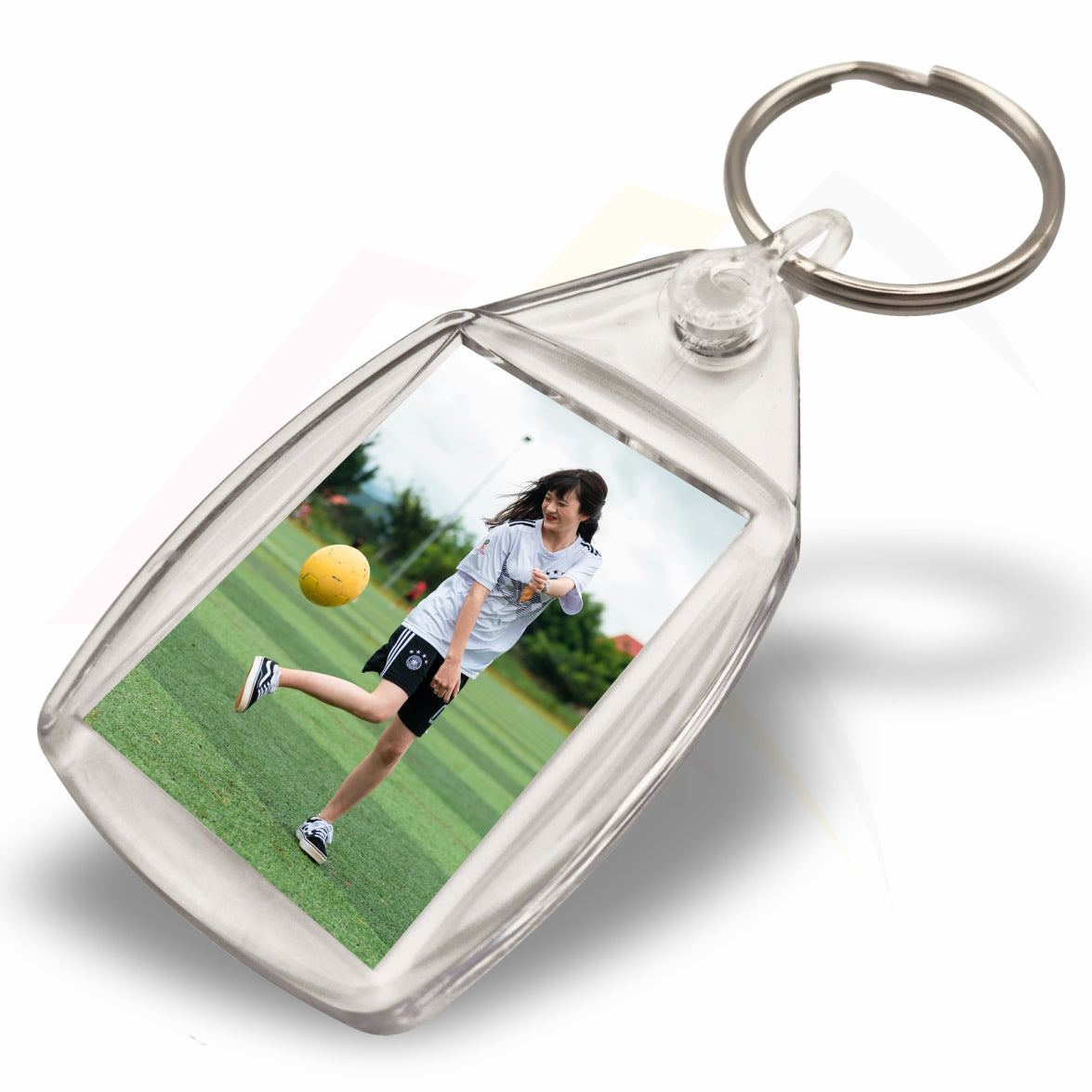 P7 Rectangular 35x24mm Photo Insert Acrylic Keyring - Blank or Printed - Pack of 500