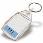 P7 Rectangular 35x24mm Photo Insert Acrylic Keyring - Blank or Printed - Pack of 500