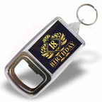 R2 Rectangular 45x35mm Photo Insert Acrylic Bottle Opener Keyring - Blank or Printed - Pack of 50