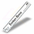 T12-10 Clear Insert Ruler (30cm/12") –  310x29mm Photo Insert - Blank or Printed - Pack of 10
