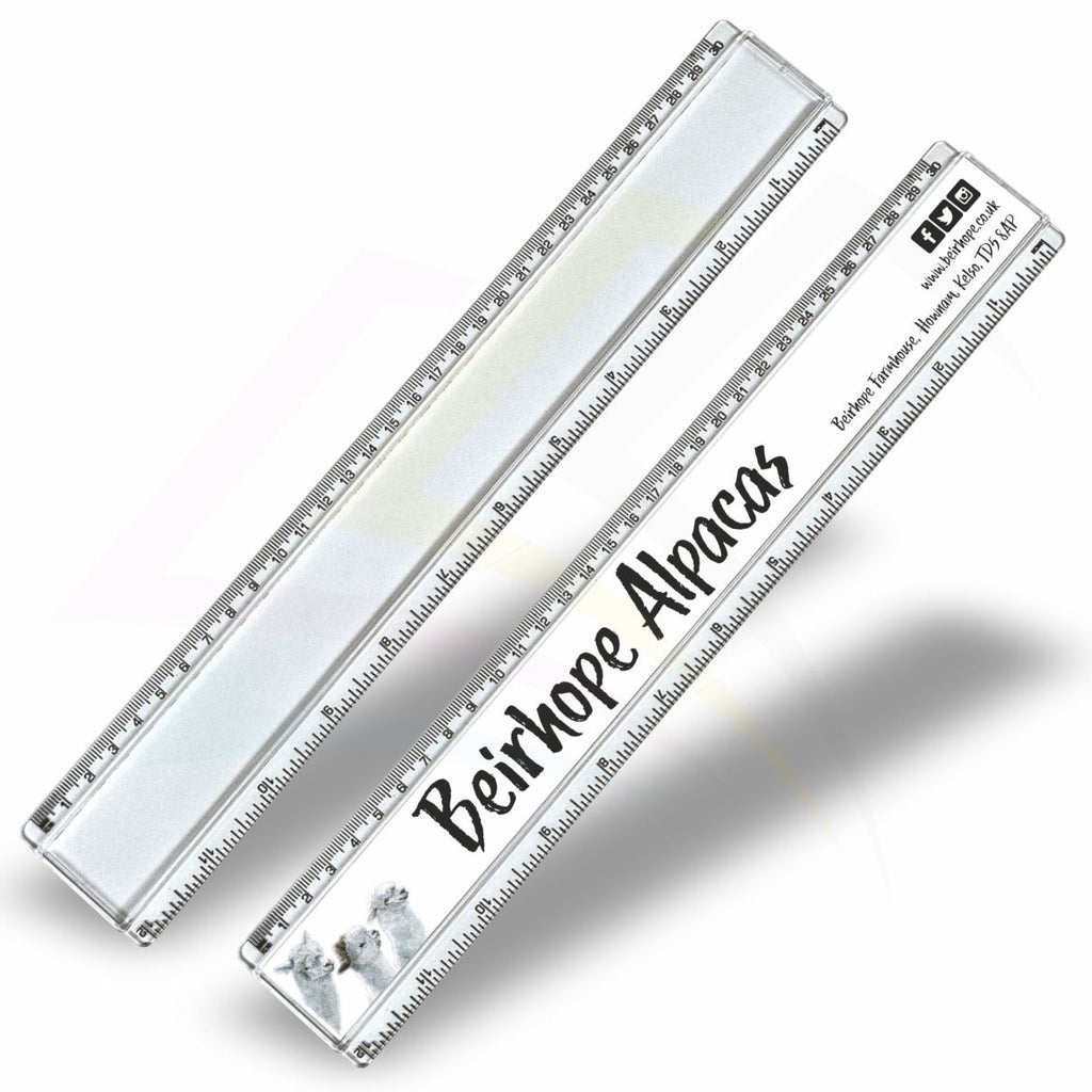 T12 Clear Insert Ruler (30cm/12") –  310x29mm Photo Insert - Blank or Printed - Pack of 50