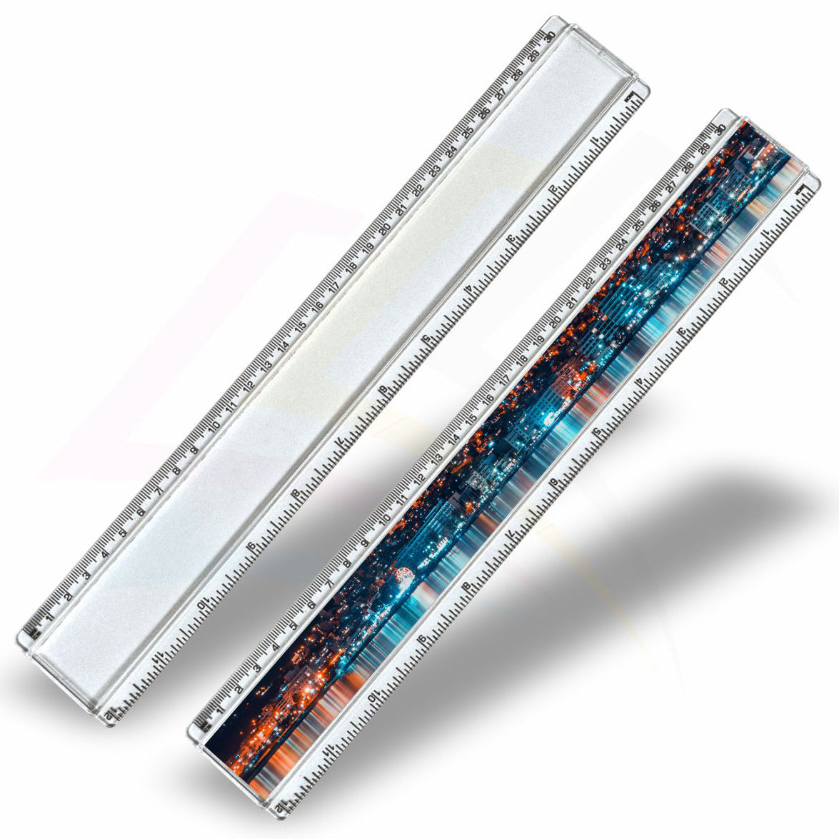 T12-10 Clear Insert Ruler (30cm/12") –  310x29mm Photo Insert - Blank or Printed - Pack of 10