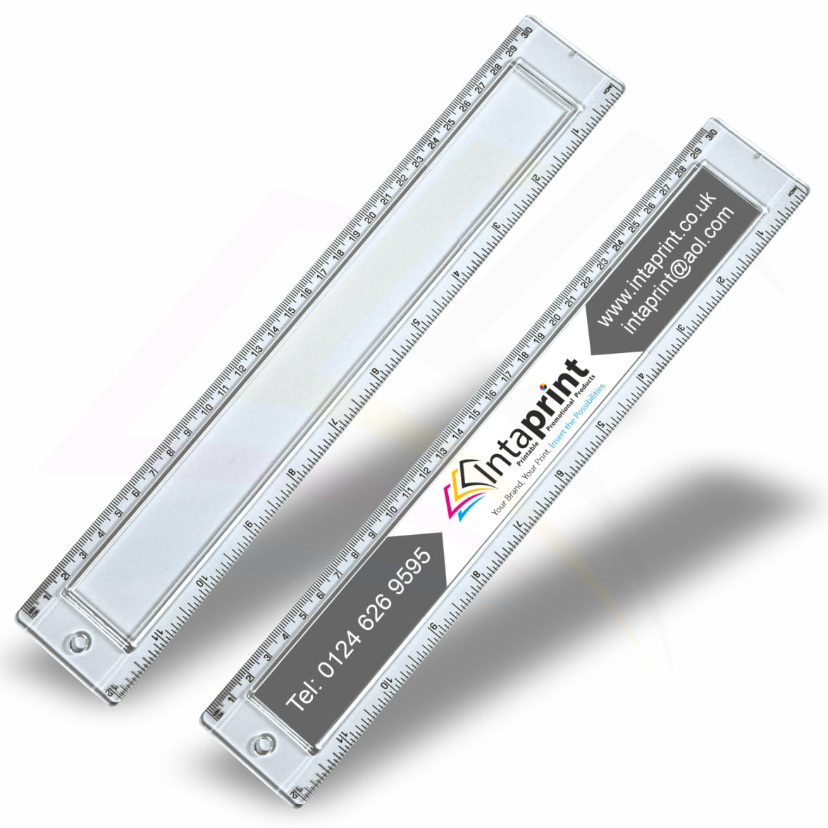 T30-10 Clear Insert Ruler (30cm/12") –  270x29mm Photo Insert - Blank or Printed - Pack of 10