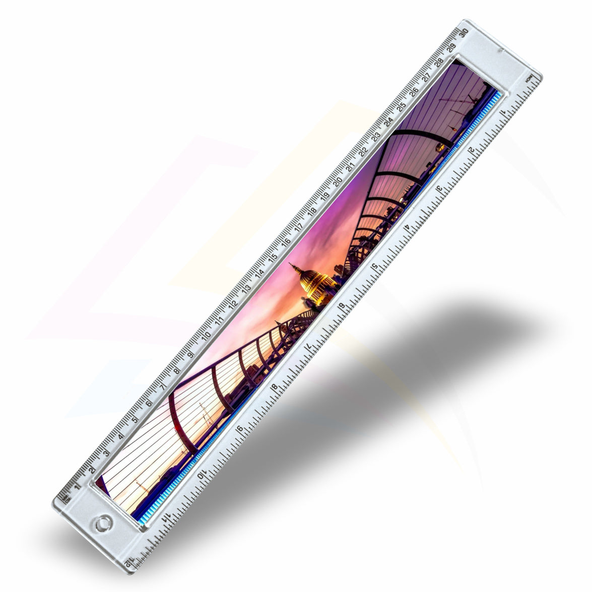 T30 Clear Insert Ruler (30cm/12") –  270x29mm Photo Insert - Blank or Printed - Pack of 50