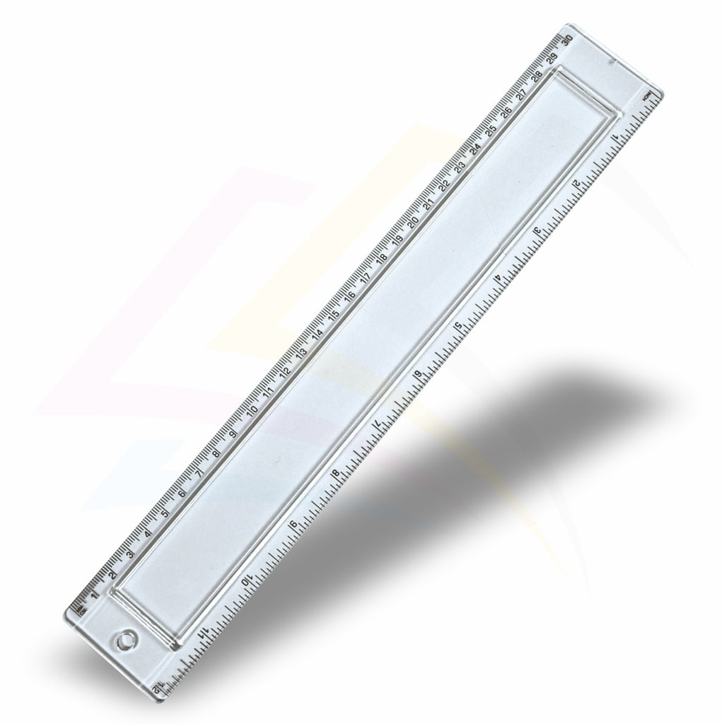 T30-10 Clear Insert Ruler (30cm/12") –  270x29mm Photo Insert - Blank or Printed - Pack of 10