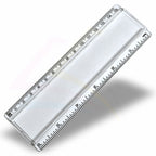T6-10 Clear Insert Ruler (15cm/6") –  155x29mm Photo Insert - Blank or Printed - Pack of 10