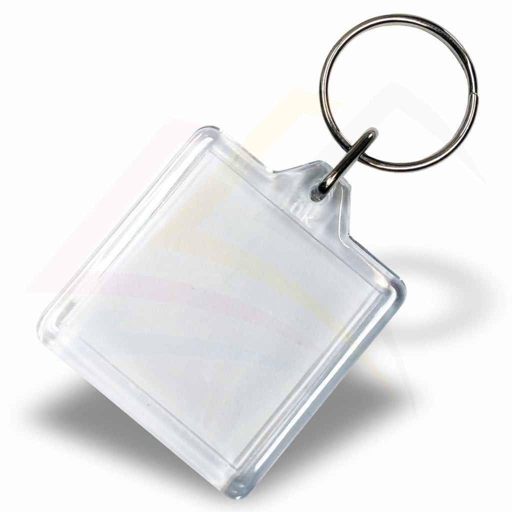 Square Keyring Customizable Square 32x32mm Acrylic Keyring – Intaprint Ltd