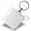 U1 Square 32x32mm Photo Insert Acrylic Keyring - Blank or Printed - Pack of 50