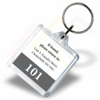 U1 Square 32x32mm Photo Insert Acrylic Keyring - Blank or Printed - Pack of 50
