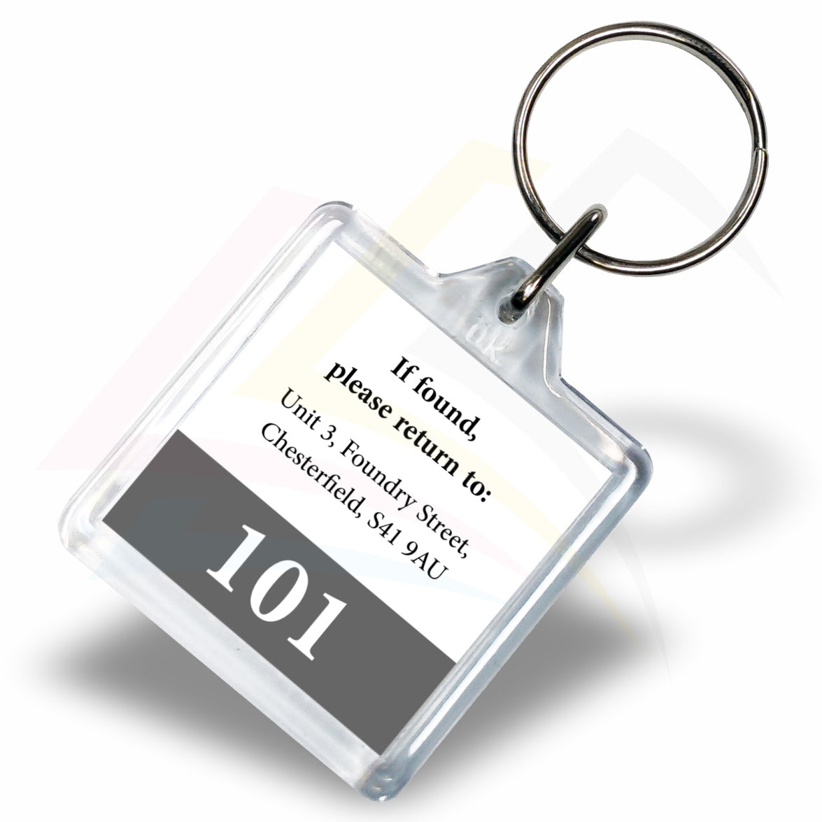 U1 Square 32x32mm Photo Insert Acrylic Keyring - Blank or Printed - Pack of 50