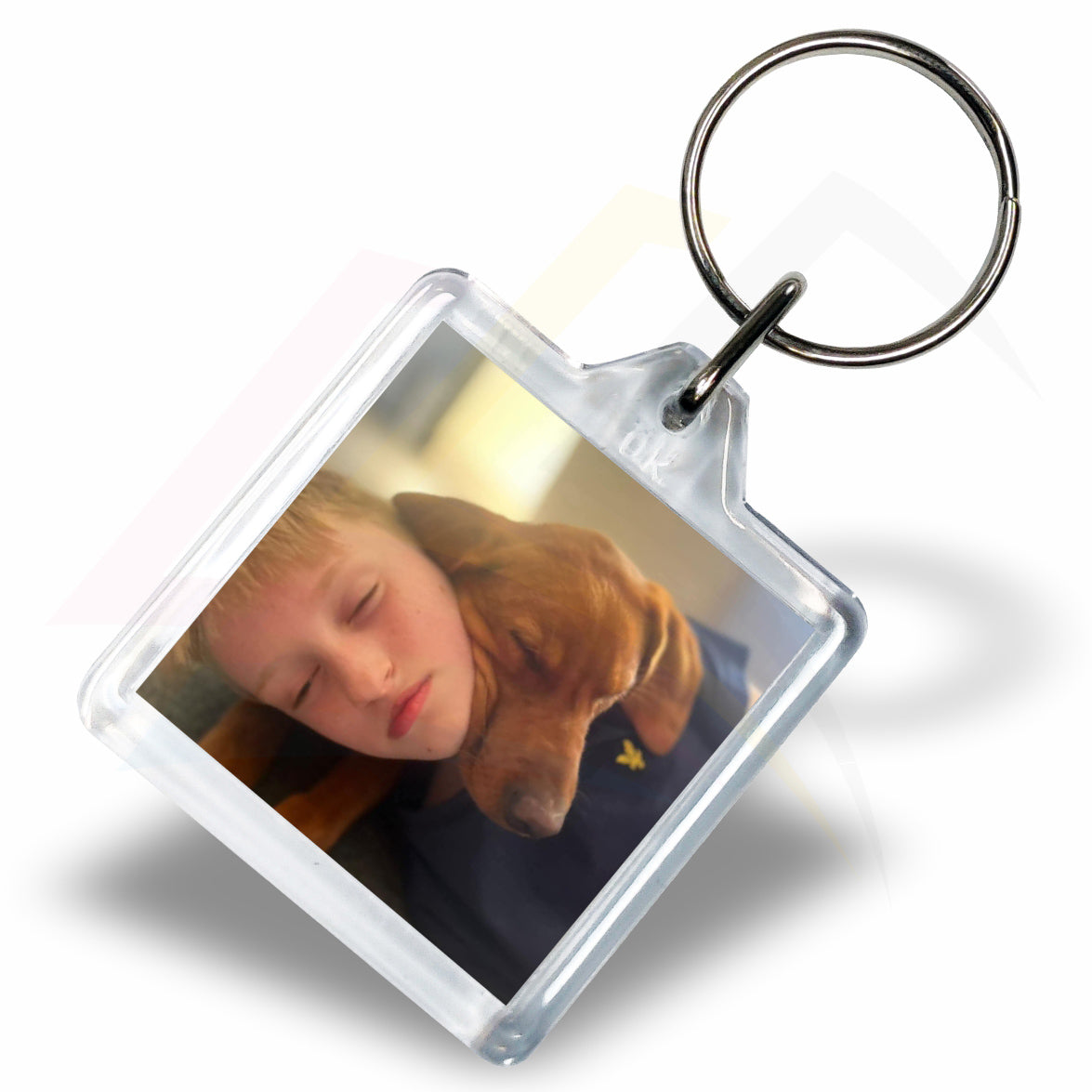 U1 Square 32x32mm Photo Insert Acrylic Keyring - Blank or Printed - Pack of 50