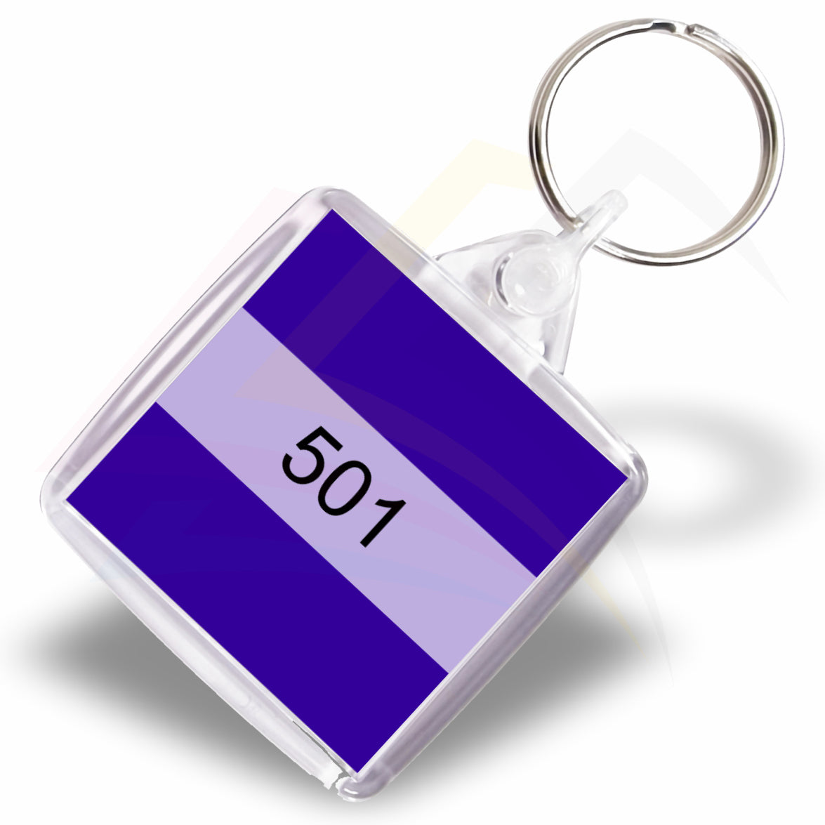 IS02 Square 38x38mm Photo Insert Acrylic Keyring - Blank or Printed - Pack of 50