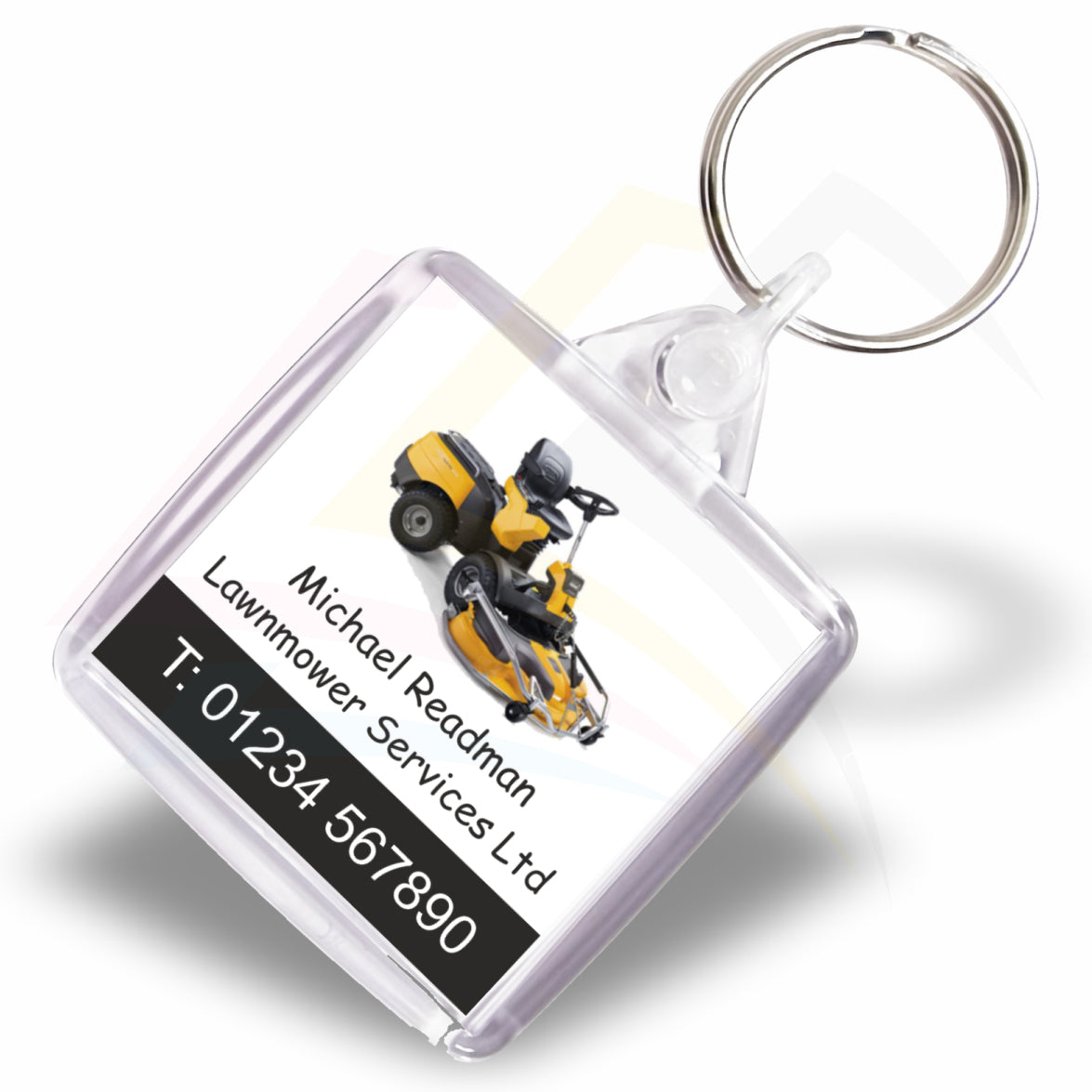 IS02 Square 38x38mm Photo Insert Acrylic Keyring - Blank or Printed - Pack of 50