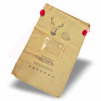 XSS68-12 Xmas Santa Sacks Natural Jute - 203x152mm 8x6" Photo Insert - Blank or Printed - Pack of 12