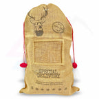 XSS68-12 Xmas Santa Sacks Natural Jute - 203x152mm 8x6" Photo Insert - Blank or Printed - Pack of 12