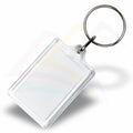 Y1 Rectangular 35x24mm Photo Insert Acrylic Keyring - Blank or Printed - Pack of 250
