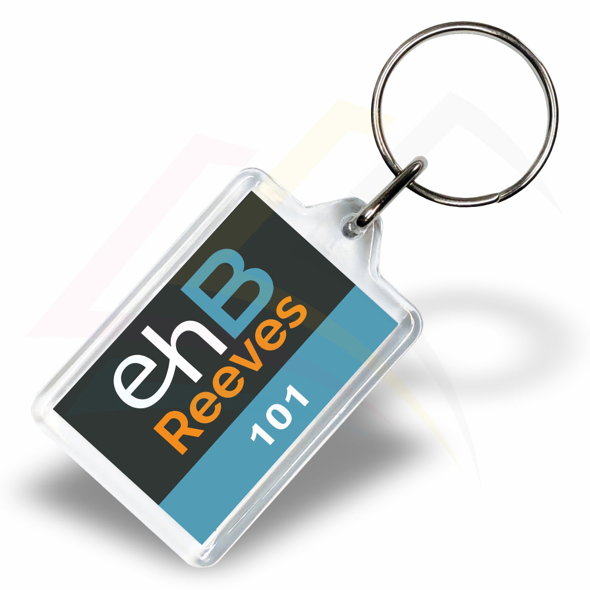 Y1 Rectangular 35x24mm Photo Insert Acrylic Keyring - Blank or Printed - Pack of 250