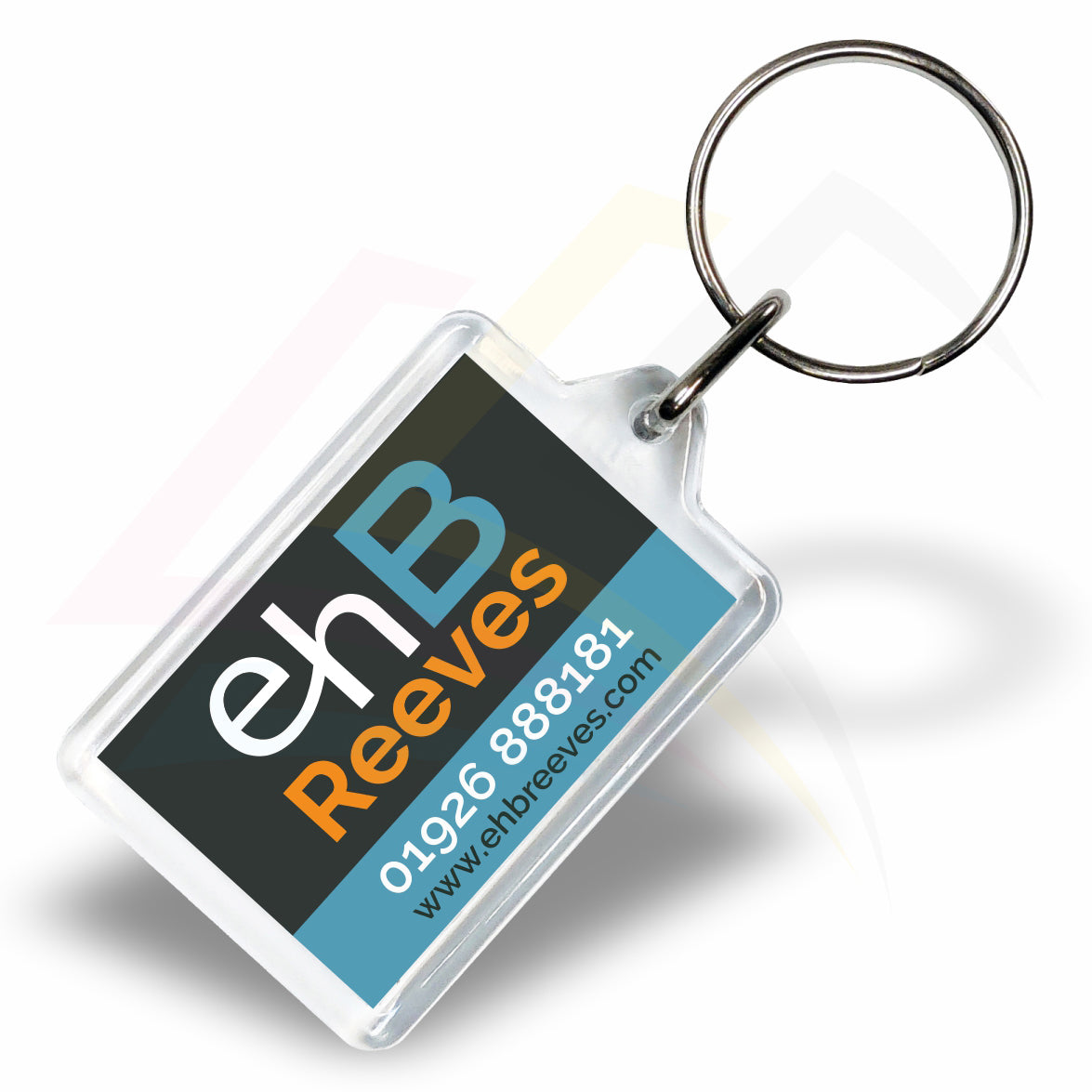 Y1 Rectangular 35x24mm Photo Insert Acrylic Keyring - Blank or Printed - Pack of 250