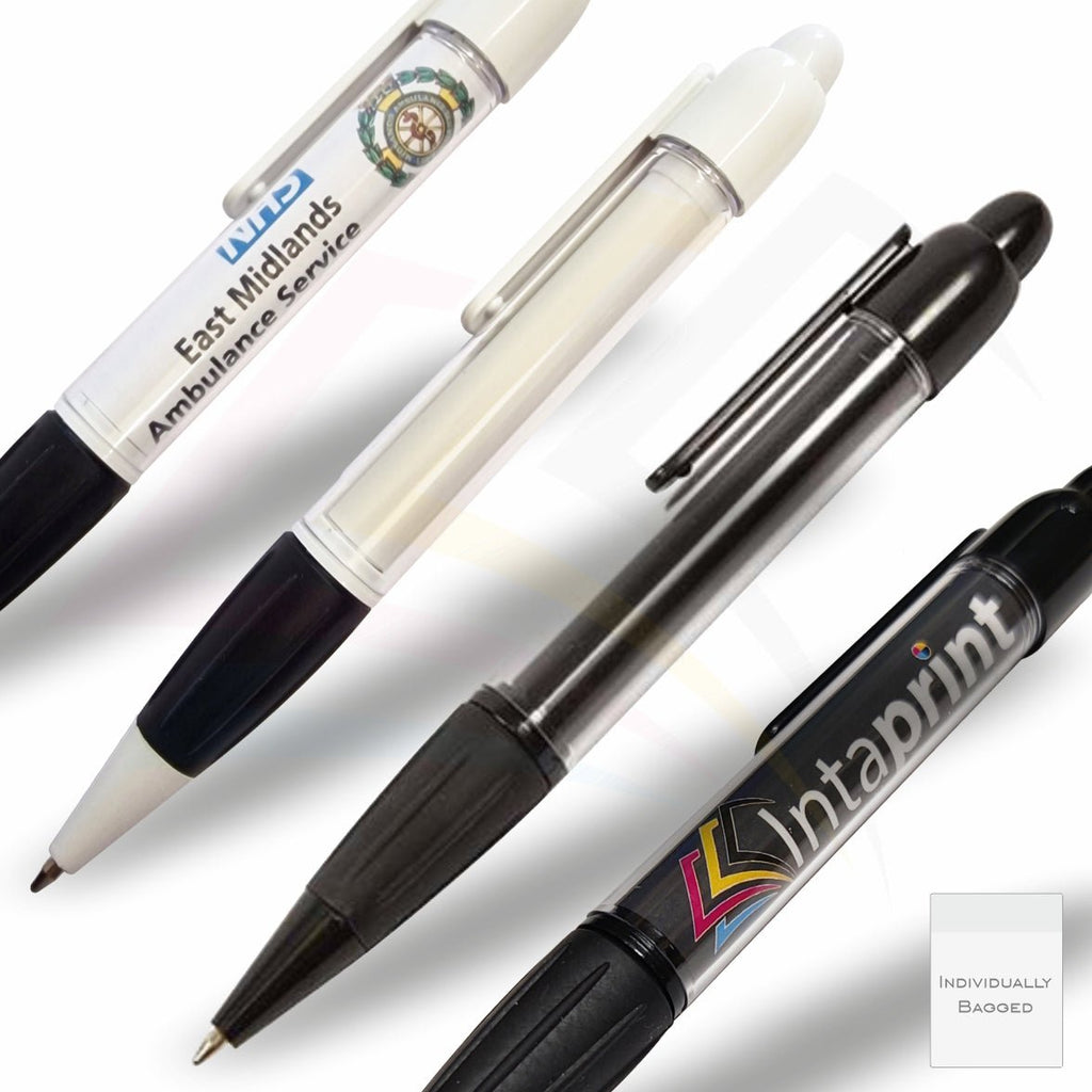 BPRO Black or White 60x35mm Photo Insert Ball Point Pen - Blank or Printed