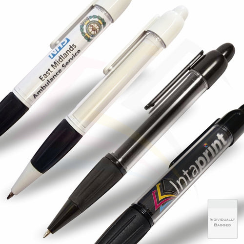 BPRO Black or White 60x35mm Photo Insert Ball Point Pen - Blank or Printed