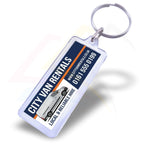 CR-18 Rectangular Acrylic Keyring – 50x18mm Photo Insert - Blank or Printed