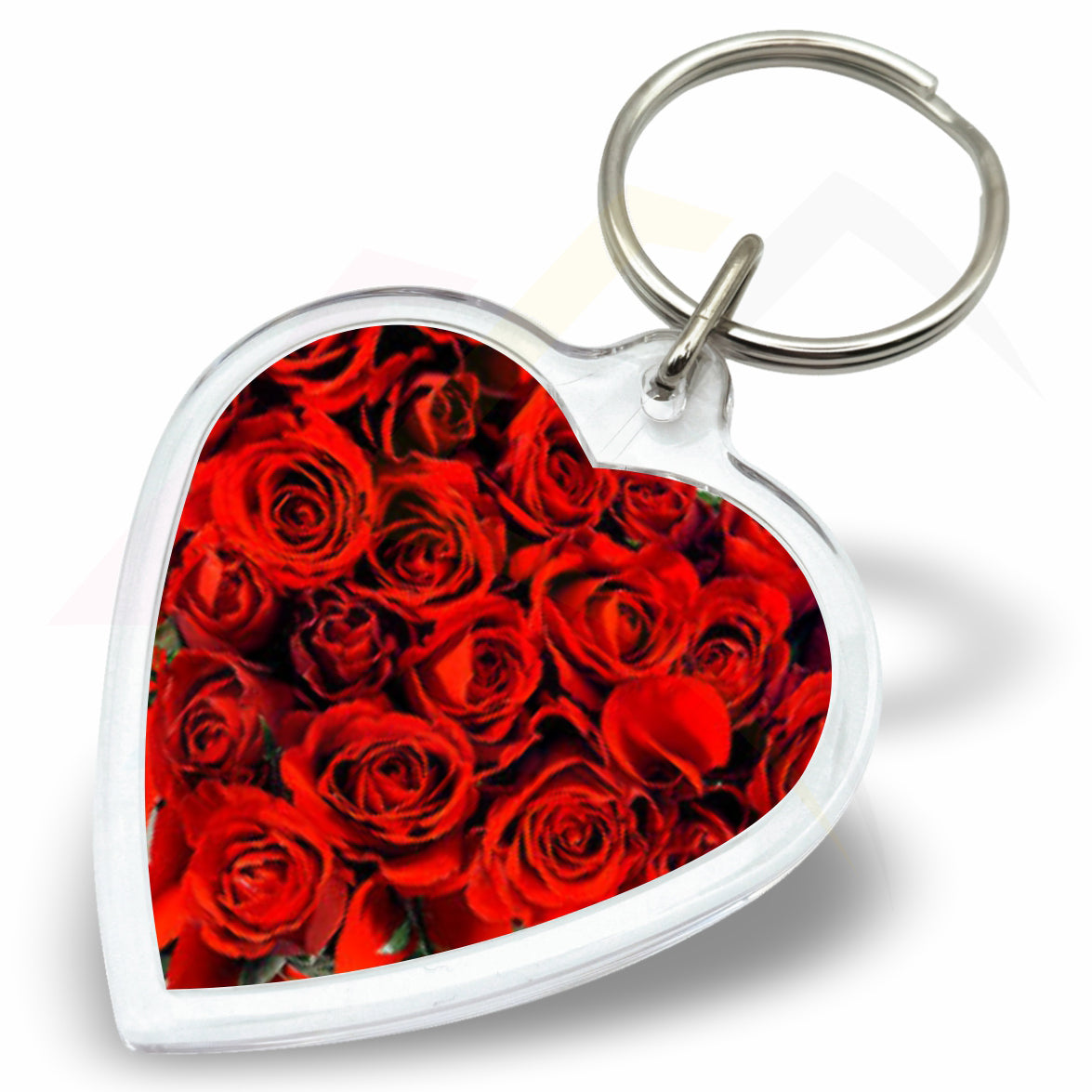 M-HT Mini Heart 40x38mm Photo Insert Acrylic Keyring - Blank or Printed - Pack of 50