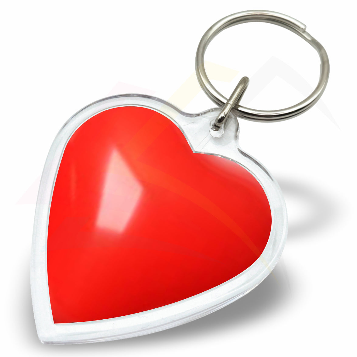 M-HT Mini Heart 40x38mm Photo Insert Acrylic Keyring - Blank or Printed - Pack of 50