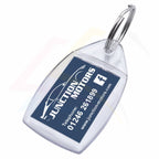 P5 - 10 Rectangular 35x24mm Photo Insert Acrylic Keyring - Blank or Printed - Pack of 10