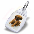 P5 - 10 Rectangular 35x24mm Photo Insert Acrylic Keyring - Blank or Printed - Pack of 10